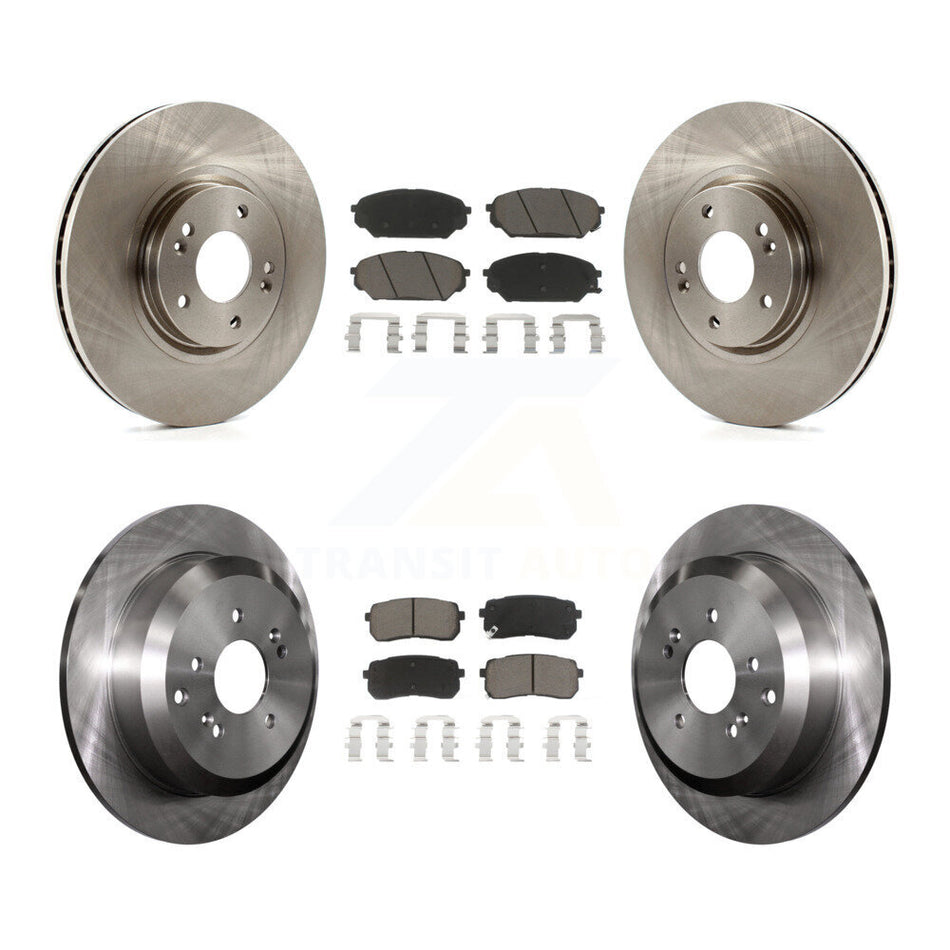 Front Rear Disc Brake Rotors And Ceramic Pads Kit For 2007-2012 Hyundai Veracruz K8C-101332