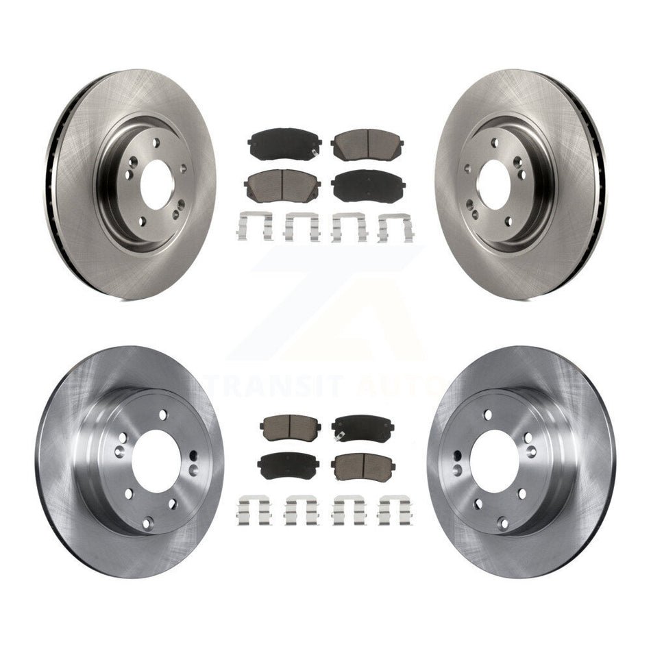 Front Rear Disc Brake Rotors And Ceramic Pads Kit For Hyundai Tucson Kia Cadenza K8C-101344