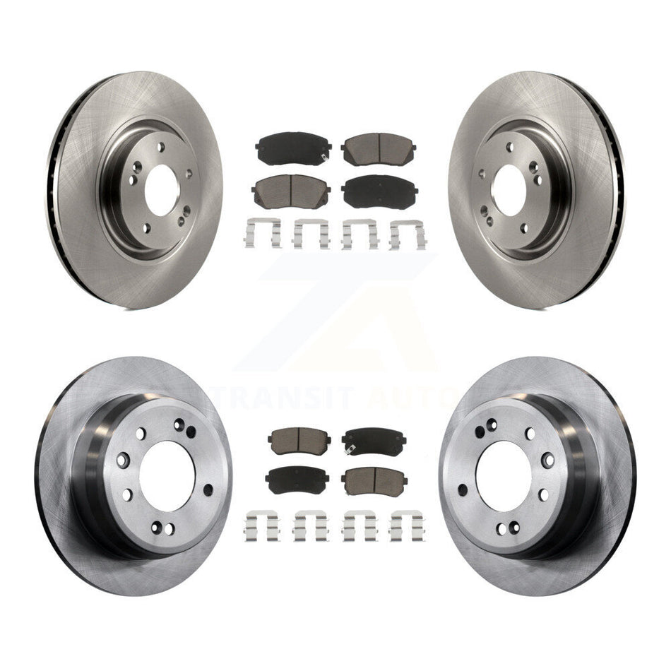Front Rear Disc Brake Rotors And Ceramic Pads Kit For 2015 Hyundai Tucson FWD with FUEL CELL EV (FCEV) engine K8C-101345