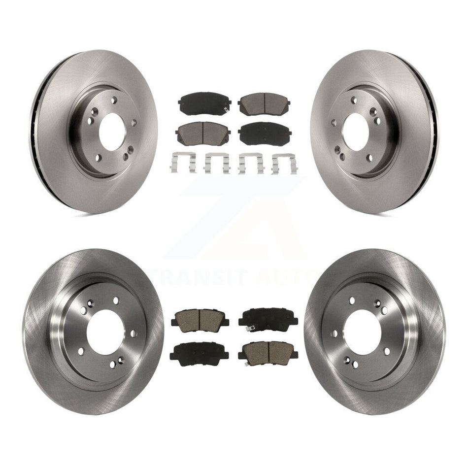 Front Rear Disc Brake Rotors And Ceramic Pads Kit For 2016 Kia Soul EV From Chassis VIN #160921 K8C-101349