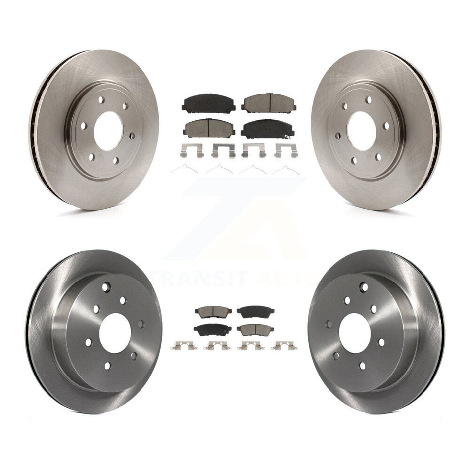 Front Rear Disc Brake Rotors And Ceramic Pads Kit For Suzuki Equator K8C-101355