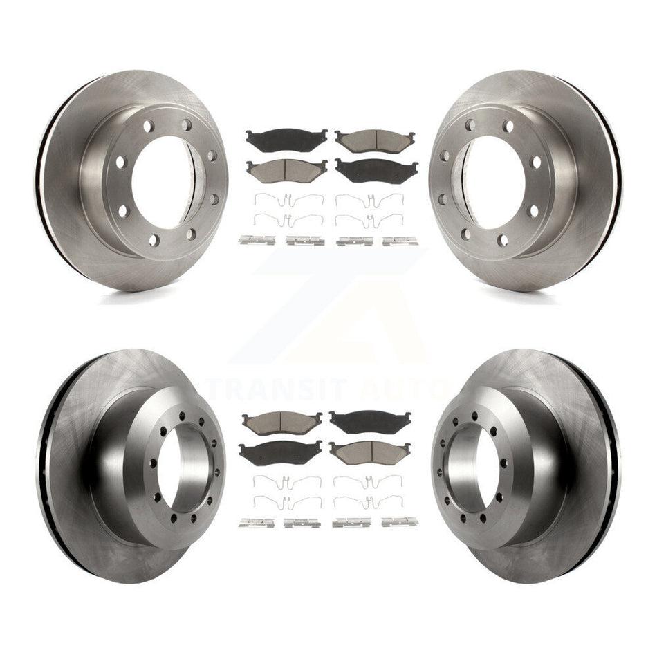 Front Rear Disc Brake Rotors And Ceramic Pads Kit For Ford F-450 Super Duty F-550 K8C-101361