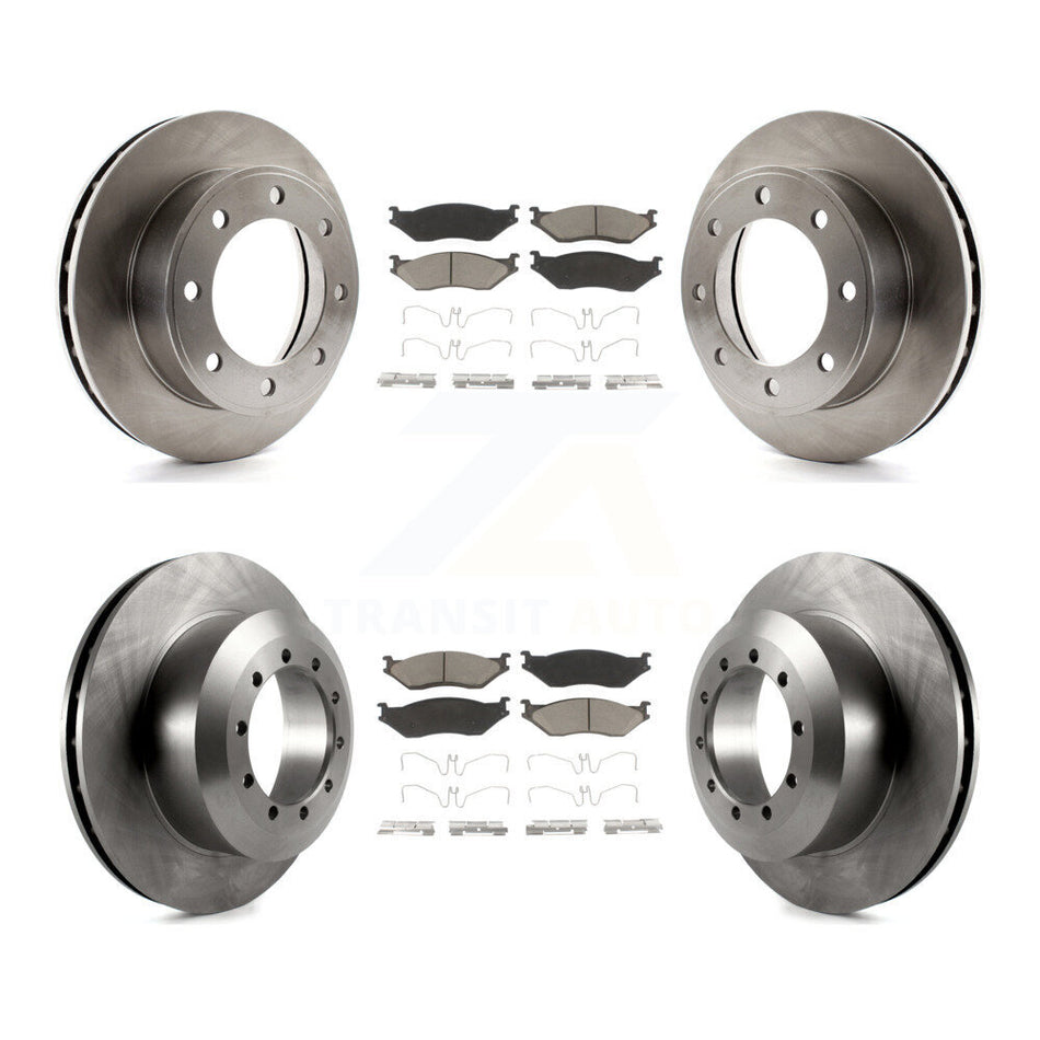 Front Rear Disc Brake Rotors And Ceramic Pads Kit For 1999-1999 Ford F-450 Super Duty F-550 With 13.03" Diameter Rotor To 03/22/99 K8C-101362