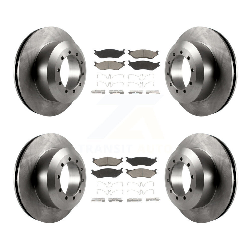 Front Rear Disc Brake Rotors And Ceramic Pads Kit For Ford F59 F-53 Motorhome Chassis F-59 Commercial Stripped K8C-101364