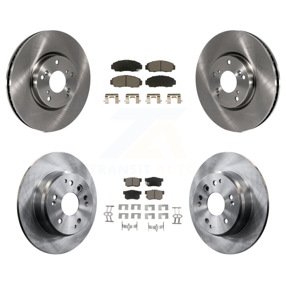 Front Rear Disc Brake Rotors And Ceramic Pads Kit For 2004-2005 Acura TL Automatic transmission K8C-101366