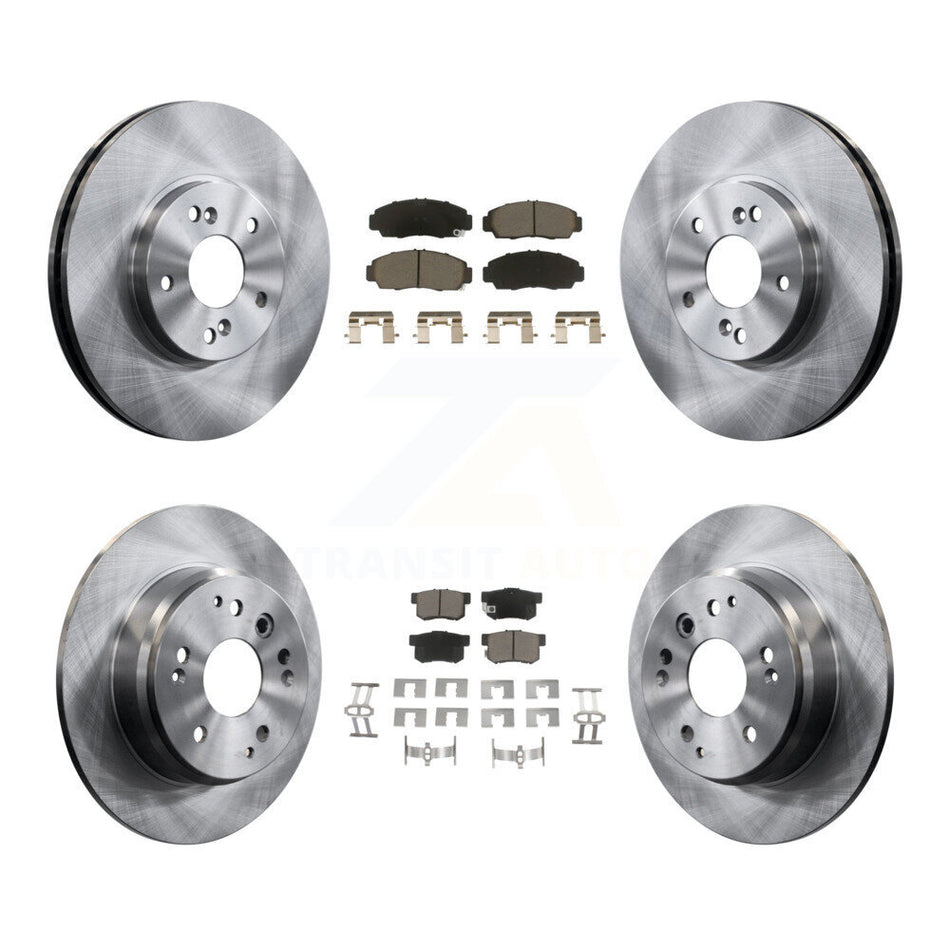 Front Rear Disc Brake Rotors And Ceramic Pads Kit For Acura TL K8C-101367