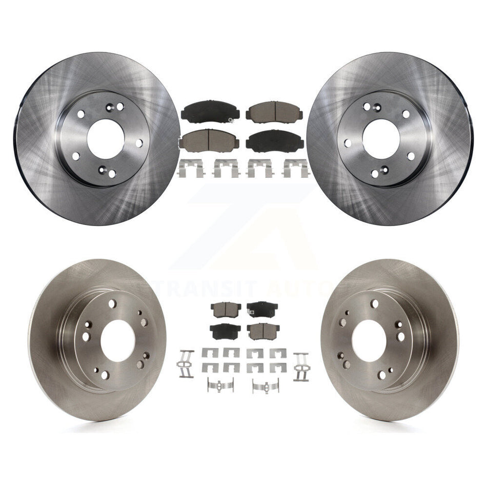 Front Rear Disc Brake Rotors And Ceramic Pads Kit For Honda Accord K8C-101372