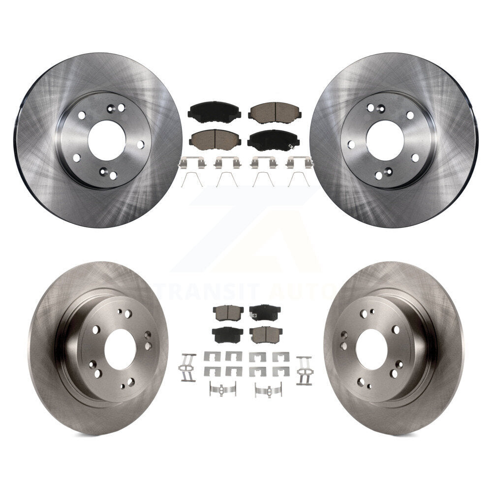 Front Rear Brake Rotor & Ceramic Pad Kit For Honda Accord With 282mm Diameter K8C-101374