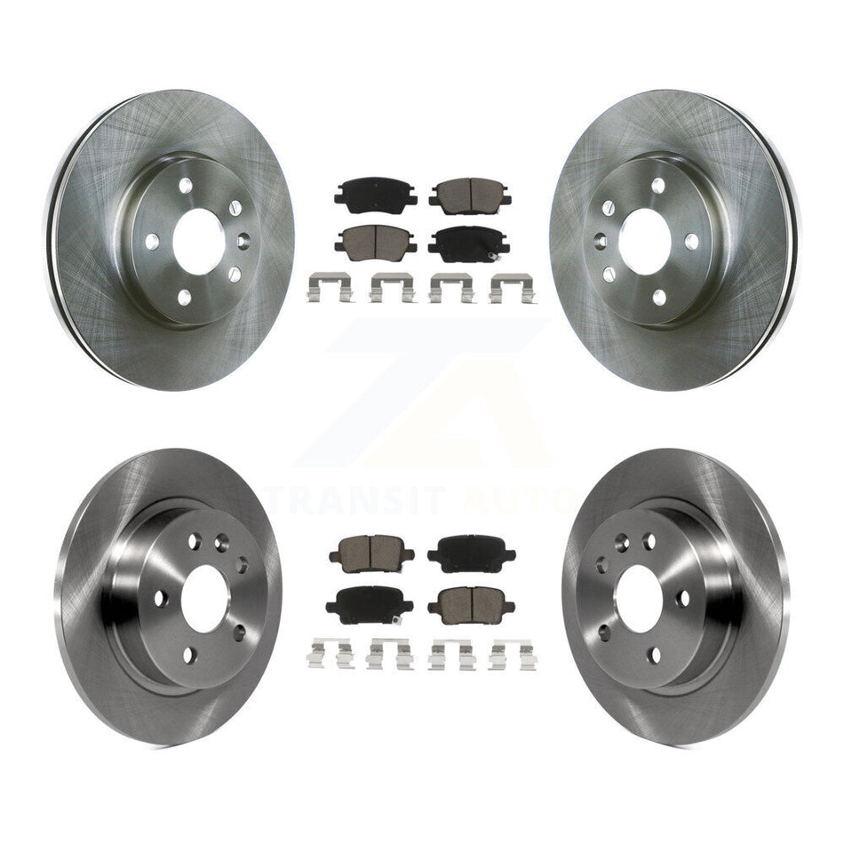 Front Rear Disc Brake Rotors And Ceramic Pads Kit For 2016 Chevrolet Cruze With 268mm Diameter Rotor K8C-101385