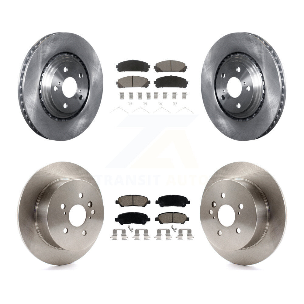 Front Rear Disc Brake Rotors And Ceramic Pads Kit For 2008-2013 Toyota Highlander K8C-101386