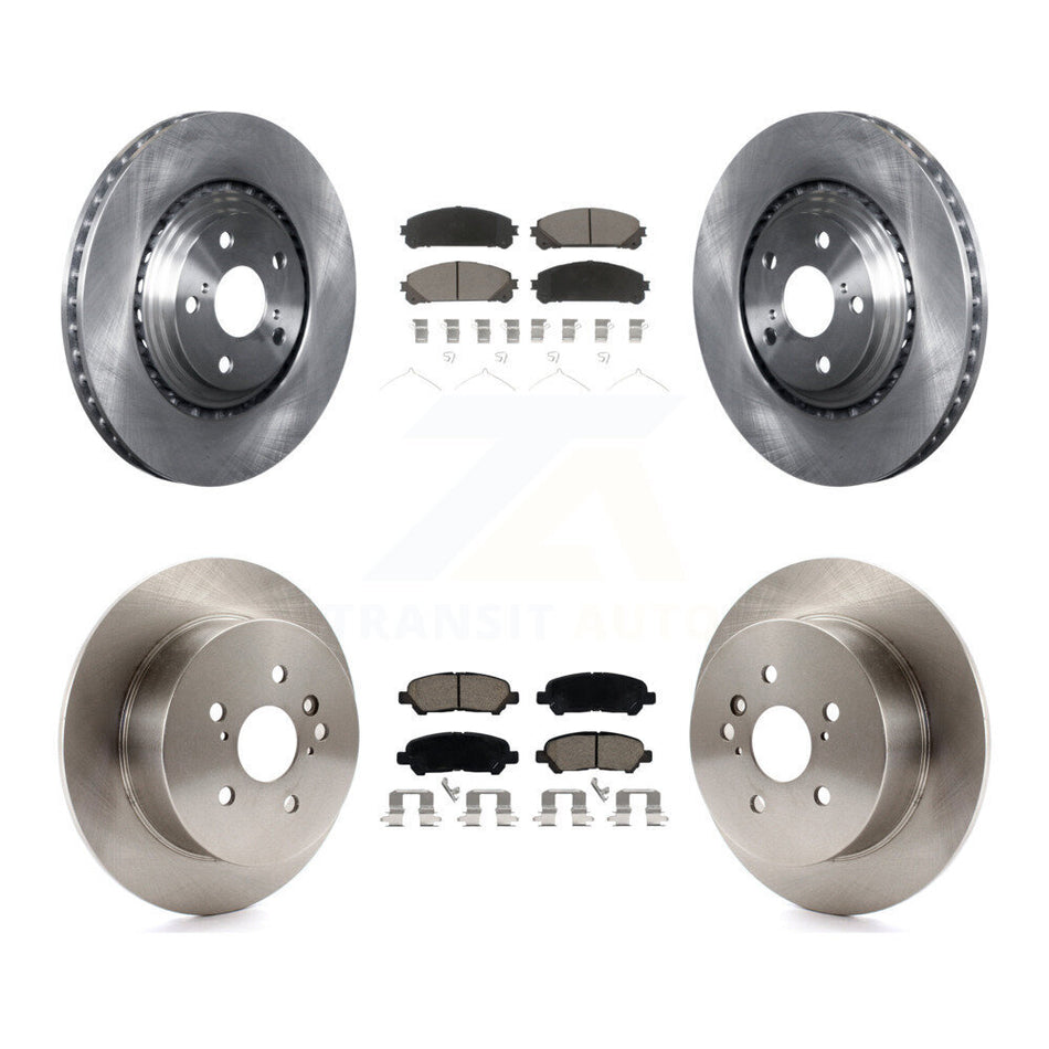 Front Rear Disc Brake Rotors And Ceramic Pads Kit For 2008-2013 Toyota Highlander K8C-101386