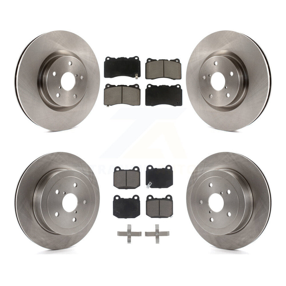 Front Rear Disc Brake Rotors And Ceramic Pads Kit For Subaru Impreza K8C-101409