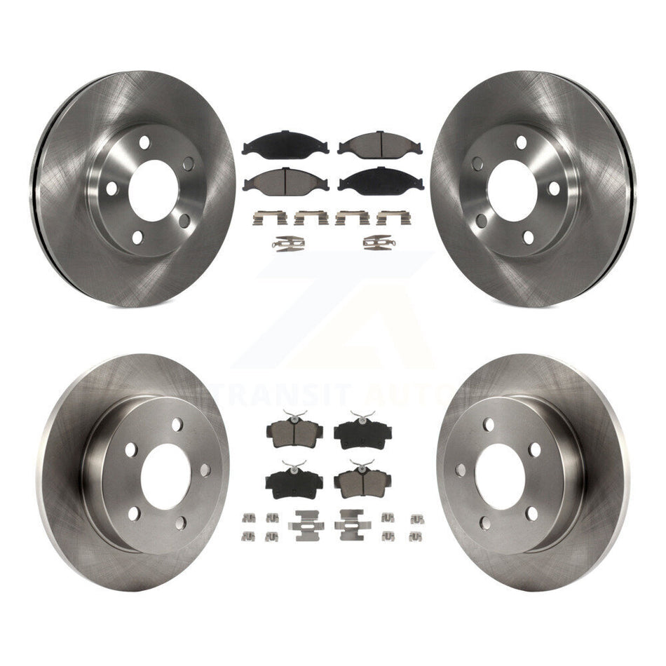 Front Rear Disc Brake Rotors And Ceramic Pads Kit For Ford Mustang K8C-101416