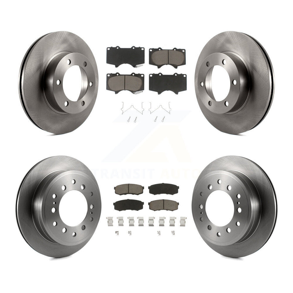 Front Rear Disc Brake Rotors And Ceramic Pads Kit For Toyota Sequoia K8C-101431