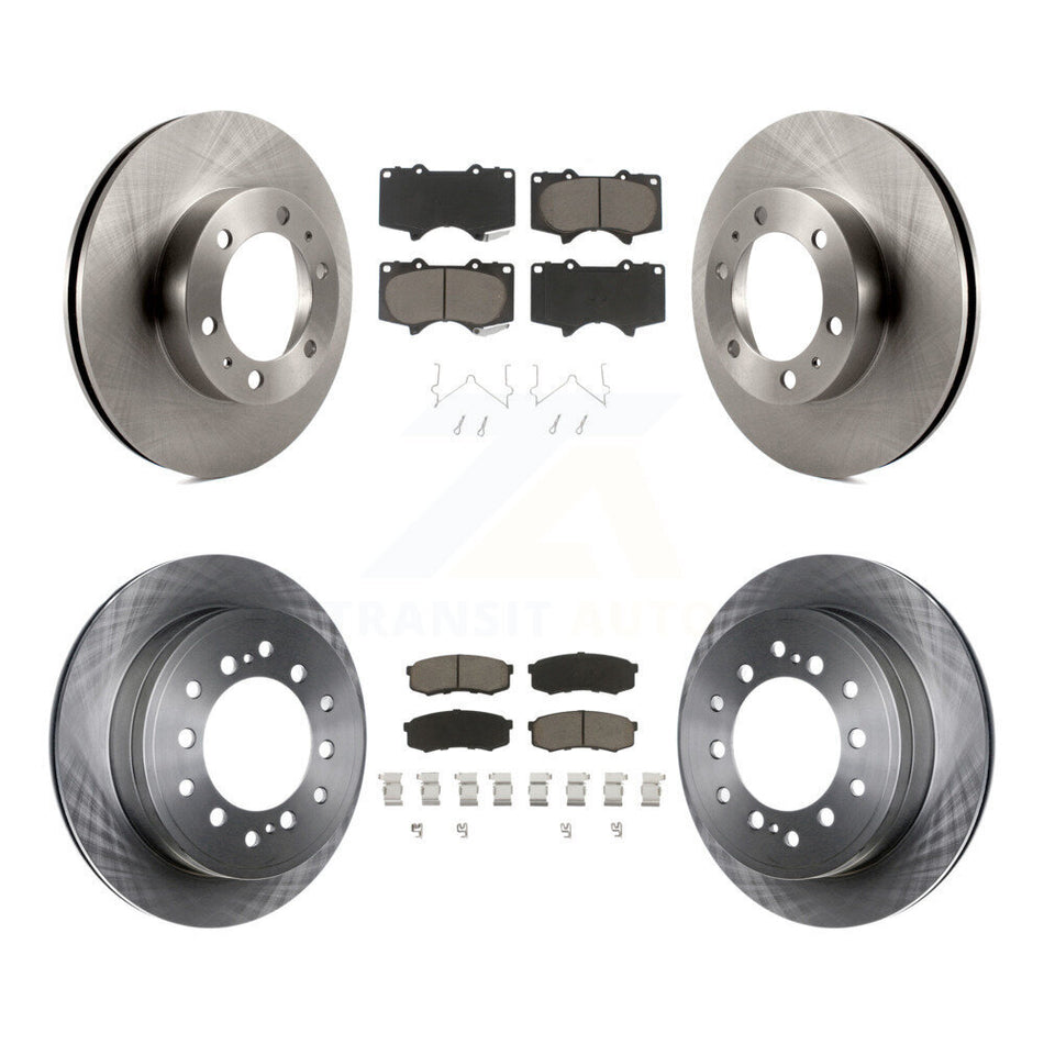 Front Rear Disc Brake Rotors And Ceramic Pads Kit For 2010-2014 Toyota FJ Cruiser K8C-101435