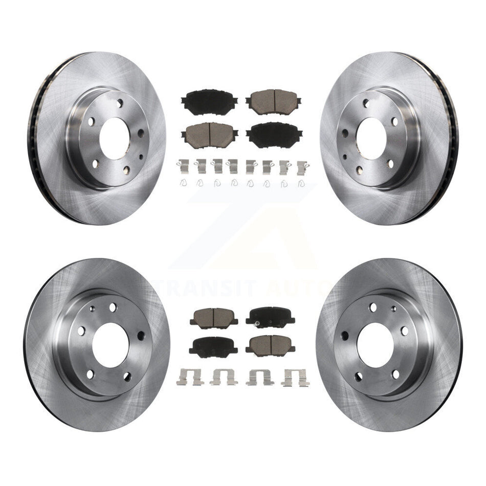 Front Rear Disc Brake Rotors And Ceramic Pads Kit For Mazda 3 Sport K8C-101437