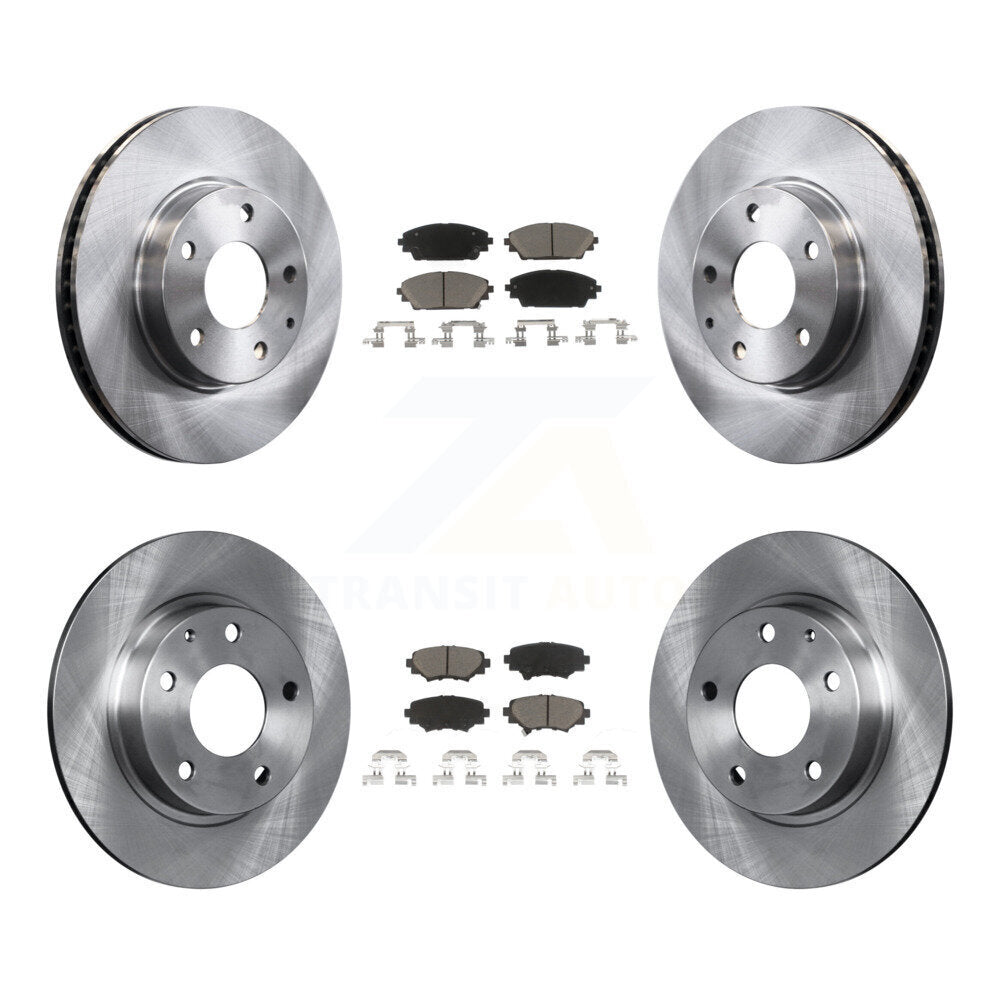 Front Rear Disc Brake Rotors And Ceramic Pads Kit For Mazda 3 Sport K8C-101439