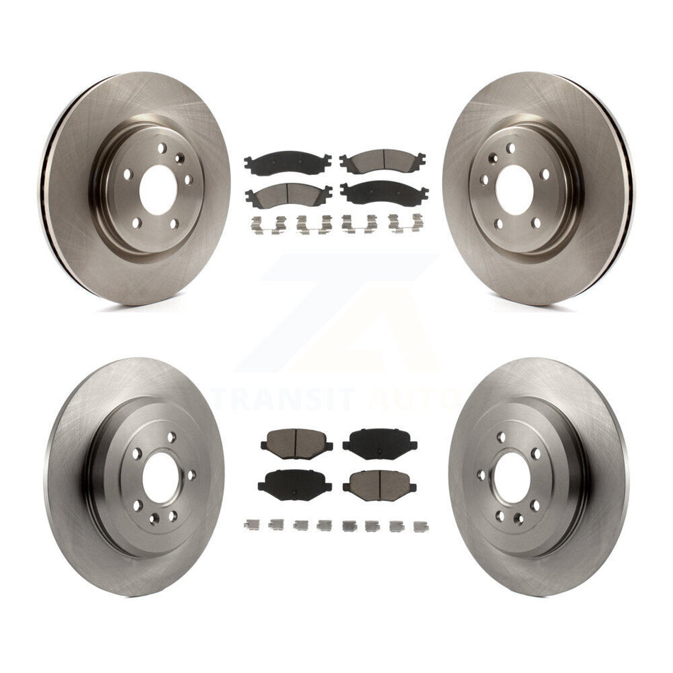 Front Rear Disc Brake Rotors And Ceramic Pads Kit For 2010-2012 Ford Taurus SHO K8C-101448