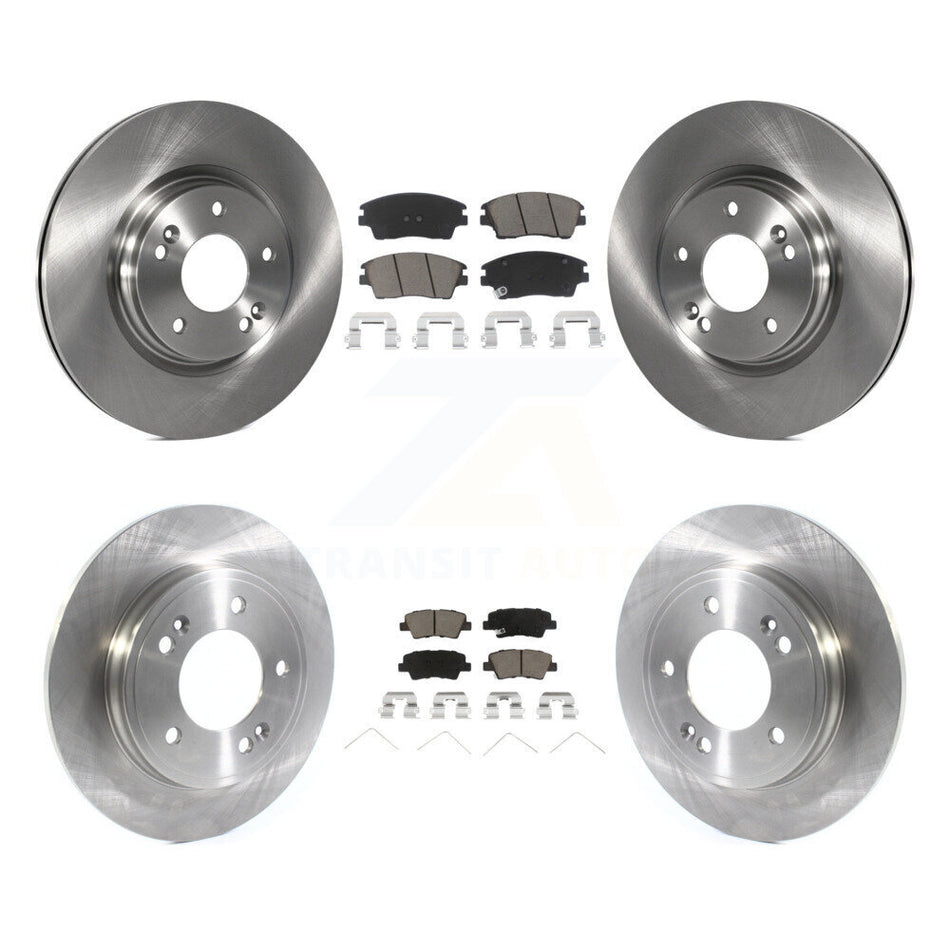 Front Rear Disc Brake Rotors And Ceramic Pads Kit For 2017-2020 Hyundai Elantra 1.6L K8C-101454