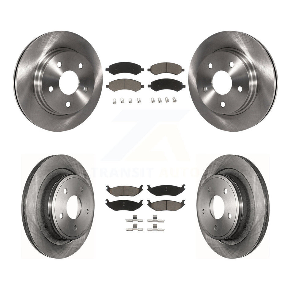 Front Rear Disc Brake Rotors And Ceramic Pads Kit For Ram 1500 Dodge Classic Durango Chrysler Aspen K8C-101456