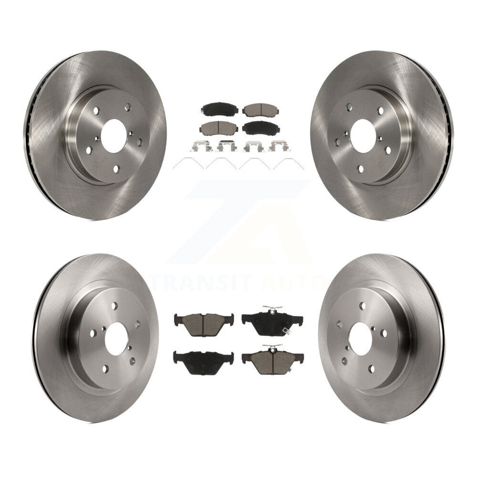 Front Rear Disc Brake Rotors And Ceramic Pads Kit For 2016-2019 Subaru Legacy 2.5L K8C-101462