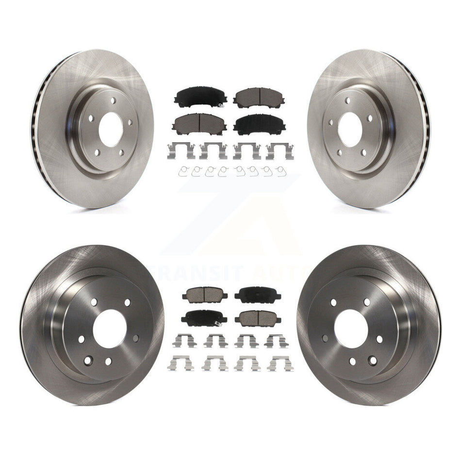 Front Rear Disc Brake Rotors And Ceramic Pads Kit For Nissan Rogue K8C-101468