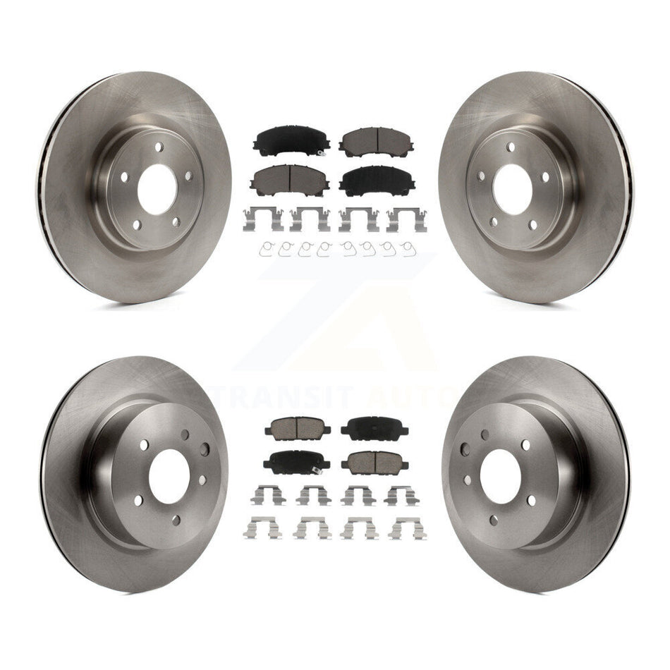 Front Rear Disc Brake Rotors And Ceramic Pads Kit For 2016-2017 INFINITI QX50 K8C-101470