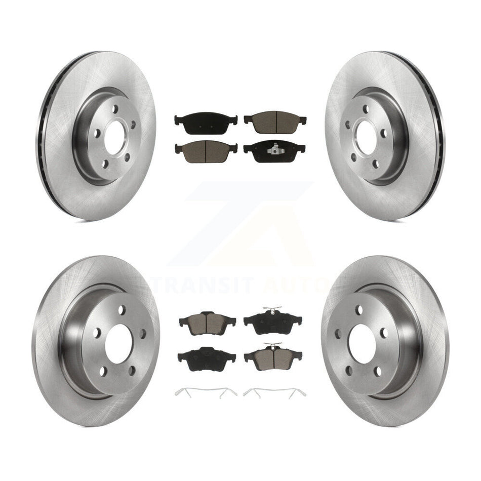 Front Rear Disc Brake Rotors And Ceramic Pads Kit For Ford Connect K8C-101474