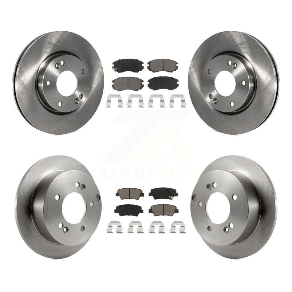 Front Rear Disc Brake Rotors And Ceramic Pads Kit For Hyundai Sonata 2.4L K8C-101484