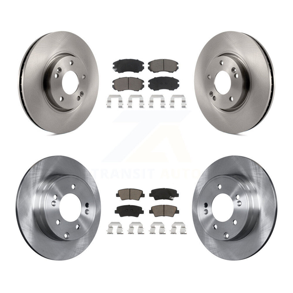 Front Rear Disc Brake Rotors And Ceramic Pads Kit For Hyundai Sonata 3.3L K8C-101485