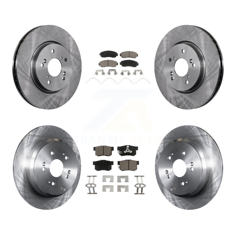 Front Rear Disc Brake Rotors And Ceramic Pads Kit For 2012-2016 Honda CR-V AWD K8C-101493