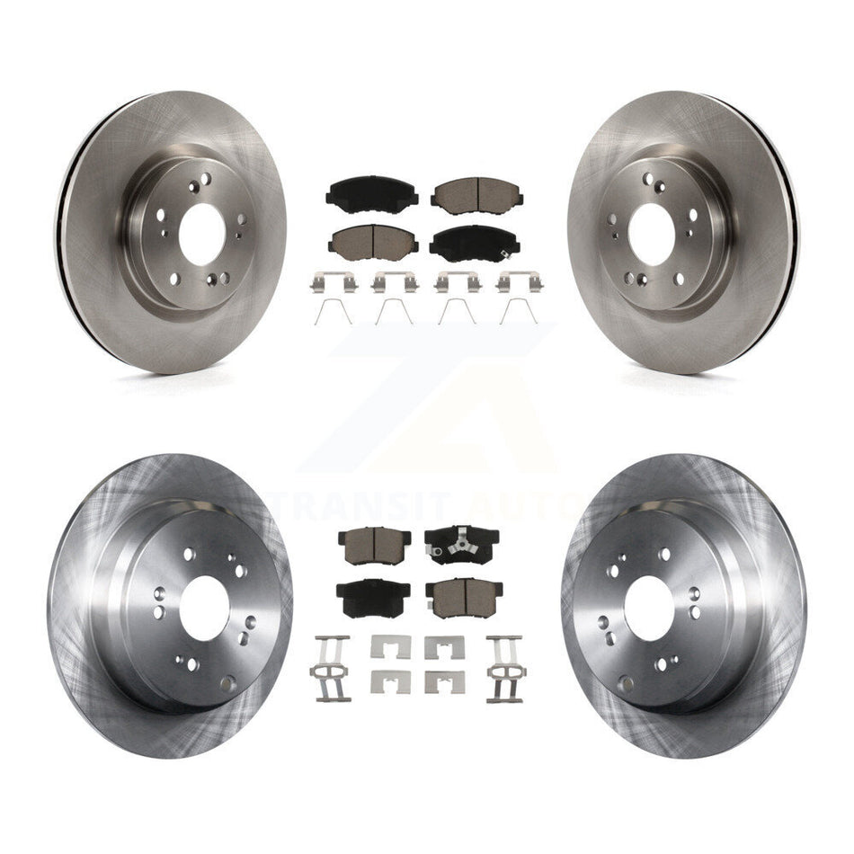 Front Rear Disc Brake Rotors And Ceramic Pads Kit For 2012-2016 Honda CR-V FWD K8C-101494