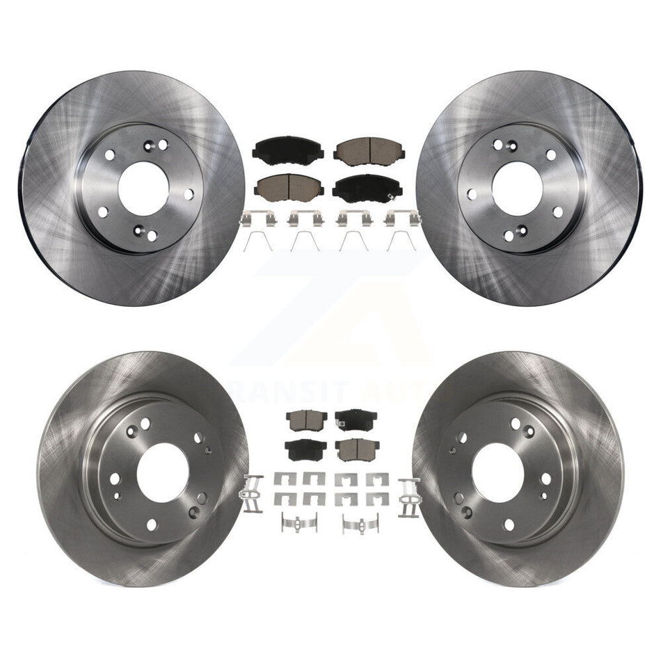 Front Rear Disc Brake Rotors And Ceramic Pads Kit For Honda Civic Acura ILX K8C-101496