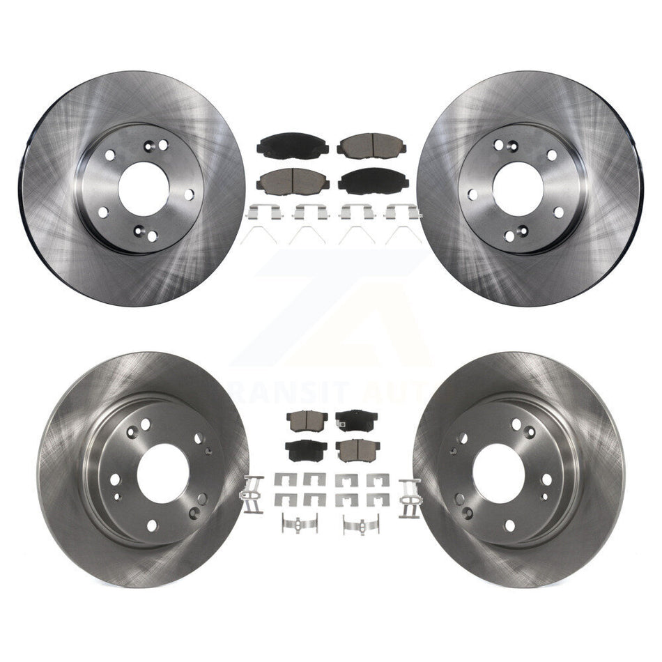 Front Rear Disc Brake Rotors And Ceramic Pads Kit For 2014-2015 Honda Civic Touring K8C-101499