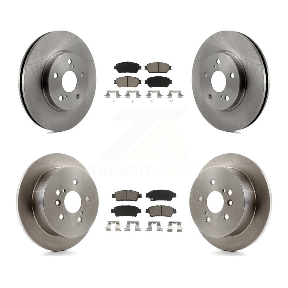 Front Rear Disc Brake Rotors And Ceramic Pads Kit For 2004-2010 Toyota Sienna K8C-101501