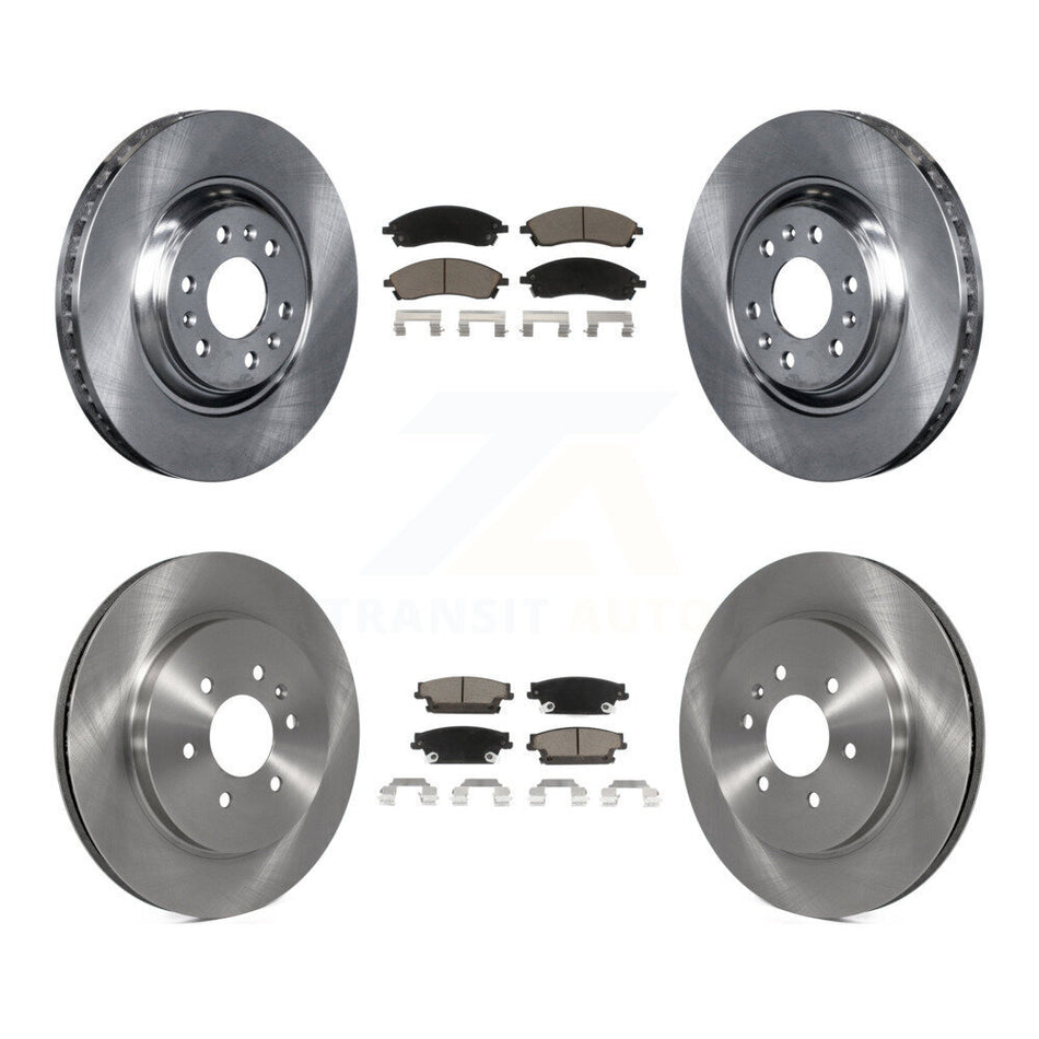 Front Rear Disc Brake Rotors And Ceramic Pads Kit For Cadillac SRX K8C-101522