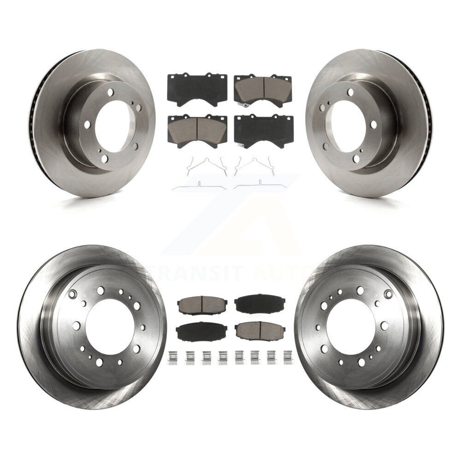 Front Rear Disc Brake Rotors And Ceramic Pads Kit For Toyota Land Cruiser Lexus LX570 K8C-101526