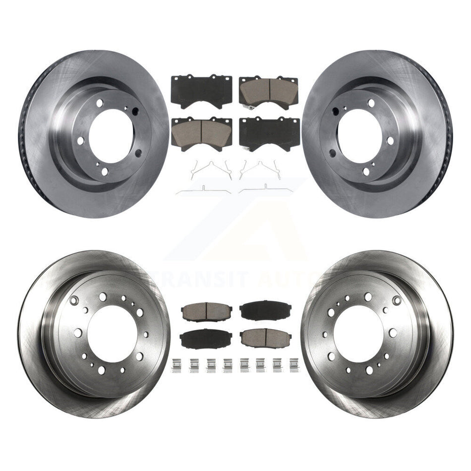 Front Rear Disc Brake Rotors And Ceramic Pads Kit For Toyota Tundra Sequoia Lexus LX570 Land Cruiser K8C-101527