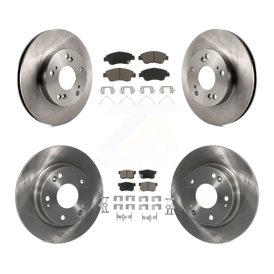 Front Rear Disc Brake Rotors And Ceramic Pads Kit For 2013-2015 Acura ILX 1.5L K8C-101531