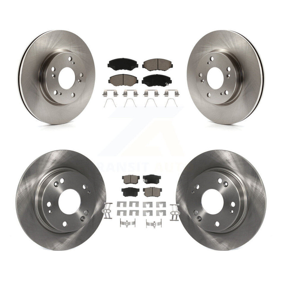 Front Rear Disc Brake Rotors And Ceramic Pads Kit For 2013 Acura ILX 2.0L K8C-101532
