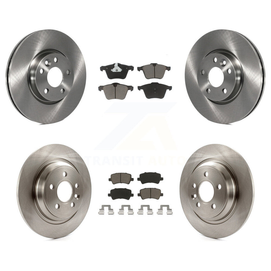Front Rear Disc Brake Rotors And Ceramic Pads Kit For 2008 Volvo V70 With 300mm Diameter Rotor K8C-101533