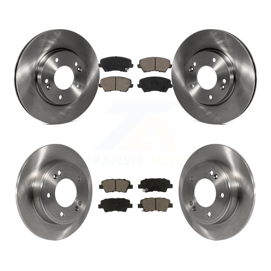 Front Rear Brake Rotor & Ceramic Pad Kit For Kia Forte Hyundai Forte5 Veloster Elantra GT K8C-101538