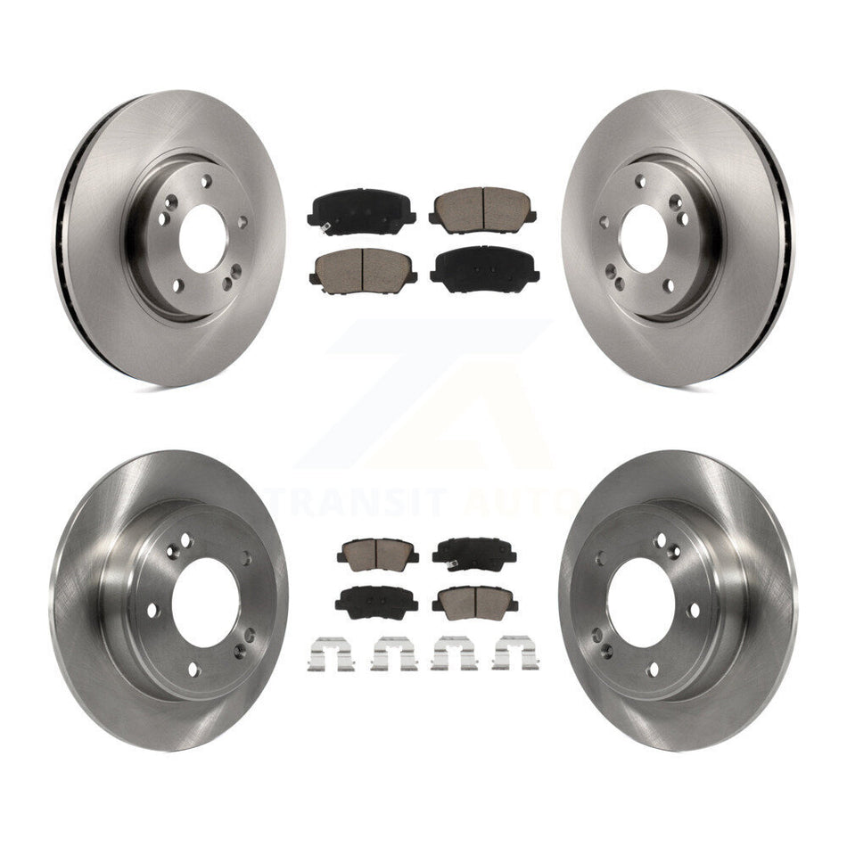 Front Rear Disc Brake Rotors And Ceramic Pads Kit For 2017 Kia Forte Koup Turbocharged K8C-101539