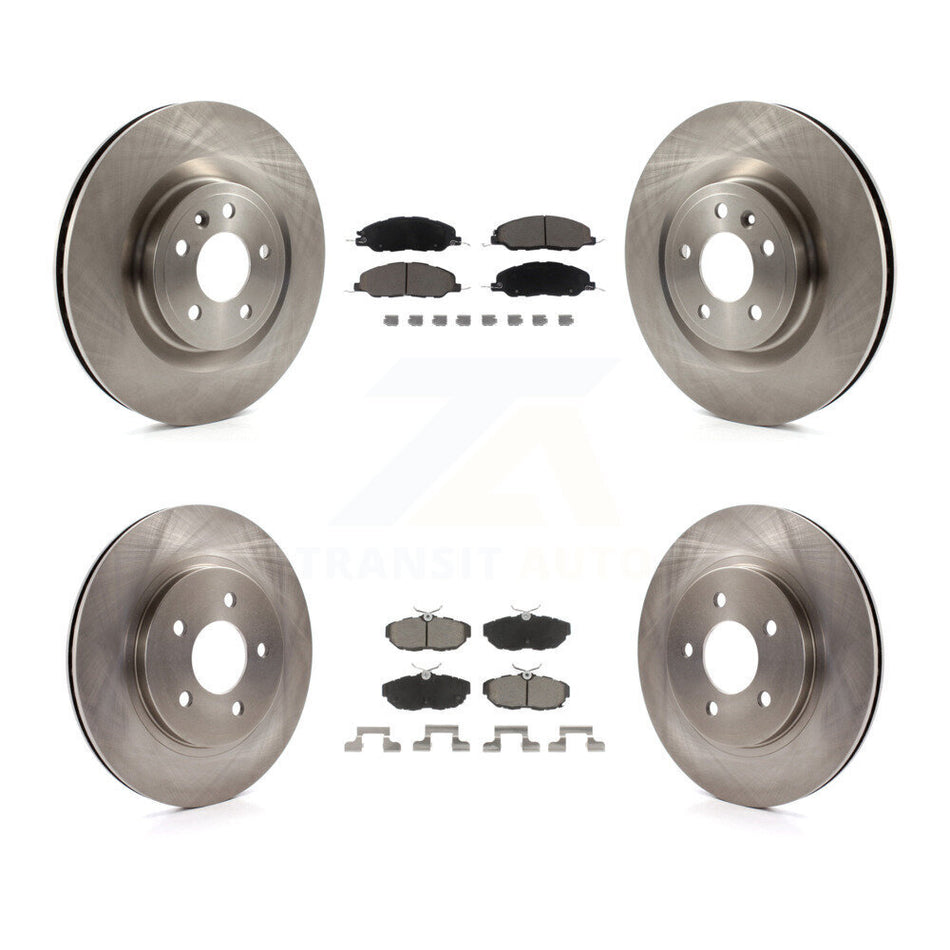 Front Rear Disc Brake Rotors And Ceramic Pads Kit For Ford Mustang K8C-101552
