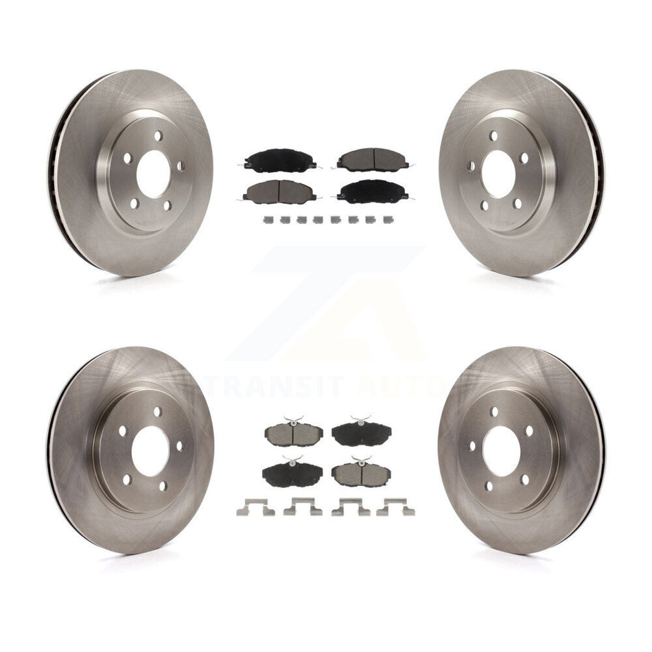 Front Rear Disc Brake Rotors And Ceramic Pads Kit For Ford Mustang K8C-101553