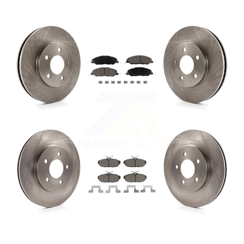 Front Rear Disc Brake Rotors And Ceramic Pads Kit For 2005-2010 Ford Mustang Base K8C-101555