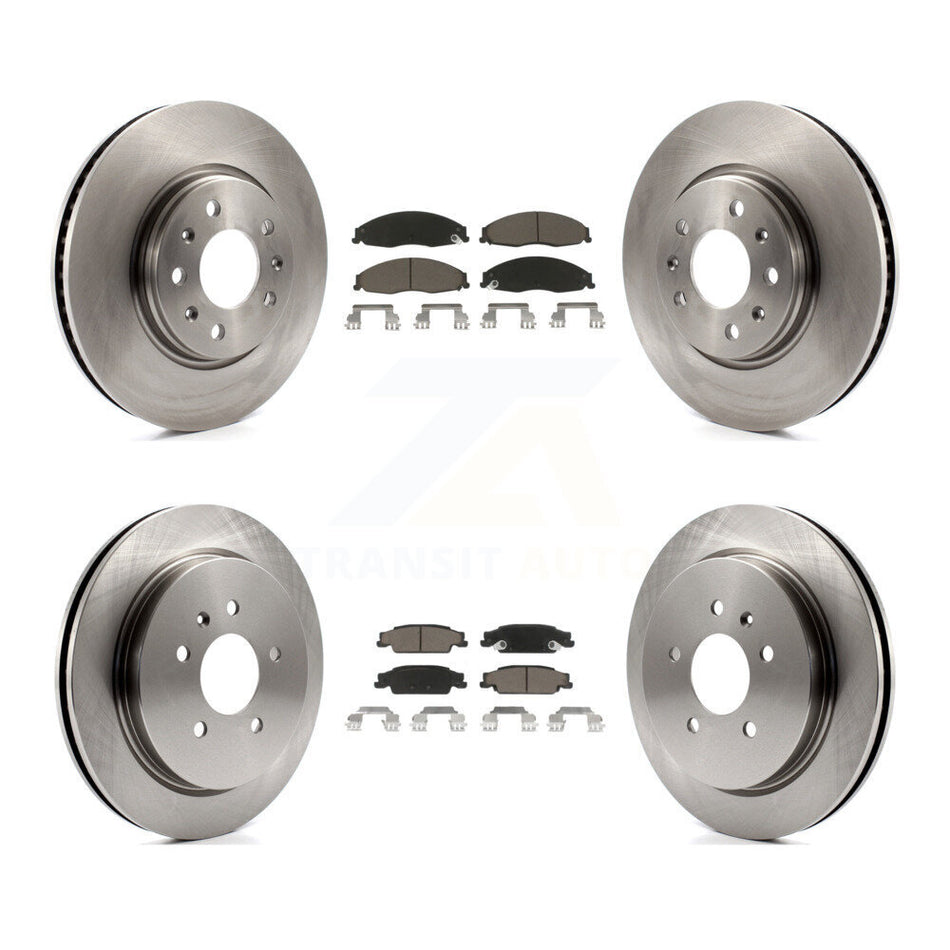 Front Rear Disc Brake Rotors And Ceramic Pads Kit For Cadillac CTS With Sport Suspension K8C-101559