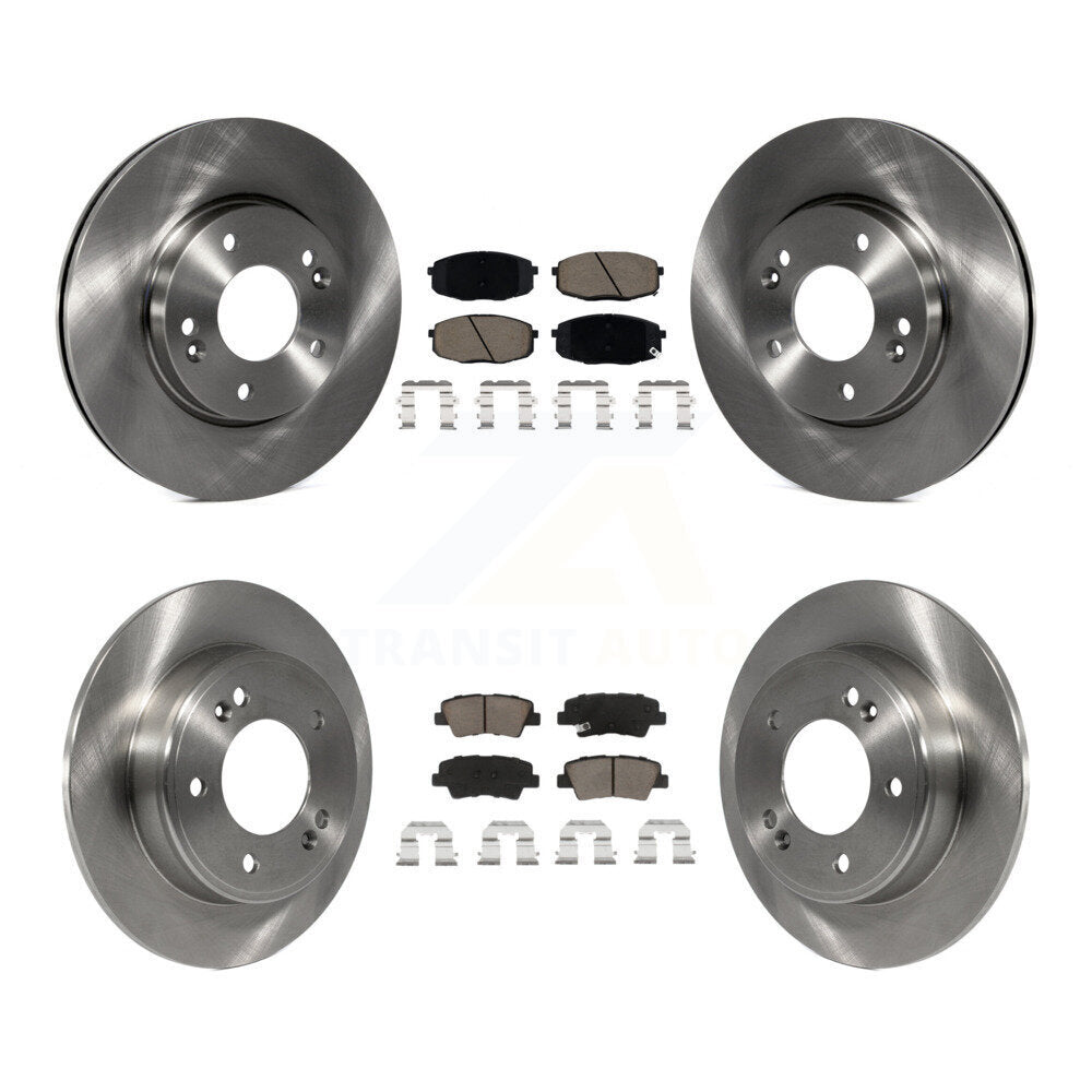 Front Rear Disc Brake Rotors And Ceramic Pads Kit For 2014-2016 Kia Soul K8C-101572