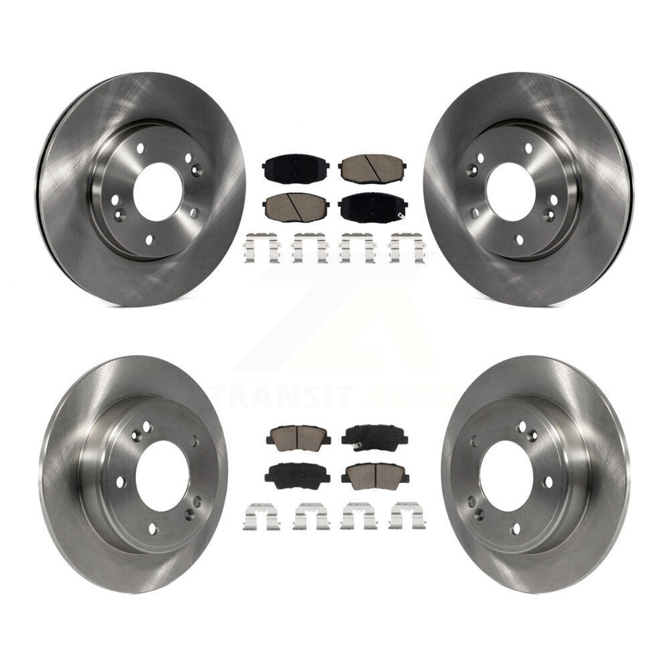 Front Rear Disc Brake Rotors And Ceramic Pads Kit For 2014-2016 Kia Soul K8C-101572