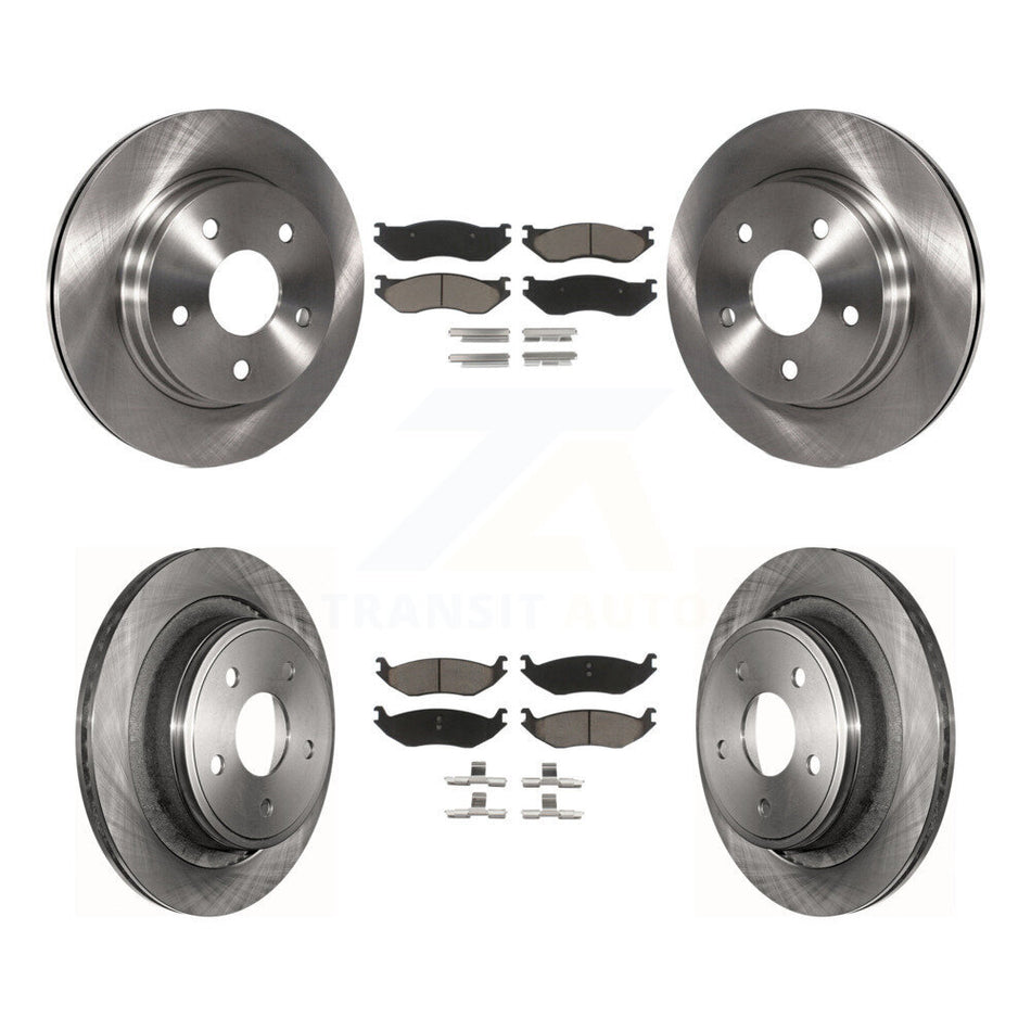 Front Rear Disc Brake Rotors And Ceramic Pads Kit For Dodge Durango Ram 1500 K8C-101574